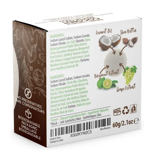Miniatura 2 de Jabón para el cabello con efecto barra de champú sólido y acondicionador, barras de champú 100% orgánicas para cabello con todos los aceites