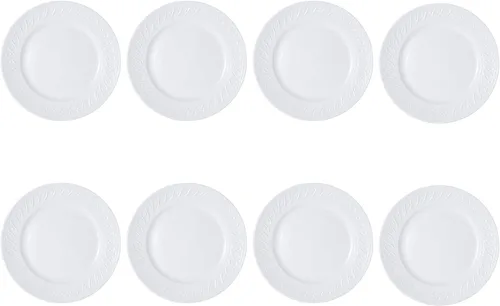 Miniatura 8 de Pfaltzgraff Sylvia - Juego de vajilla de 32 piezas en color blanco, servicio para 8, platos, cuencos y tazas de gres resistente, aptos