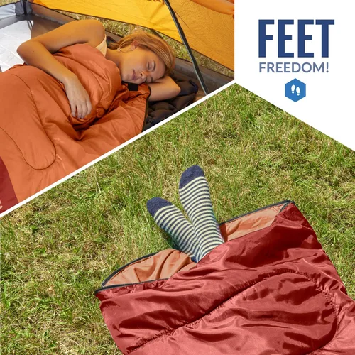Miniatura 8 de VENTURE 4TH Saco de dormir para mochileros – XXL, tamaños dobles e individuales – Saco de dormir ligero para clima cálido y frío para adultos, niños