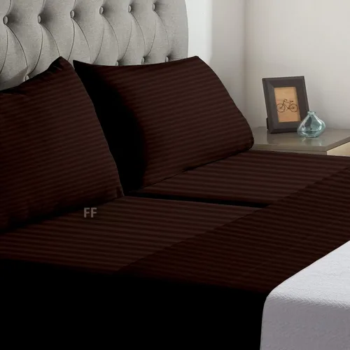 Miniatura 26 de Juego de sábanas para cama ajustable, tejido de satén suave, 400 hilos, 100% algodón egipcio, 5 piezas con 2 sábanas bajeras, juego de sábanas de 25