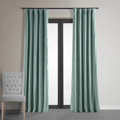 Miniatura 53 de HPD Half Price Drapes Cortinas Opacas Térmicas de Terciopelo Signature para Sala de Estar de 63 Pulgadas de Largo (1 Panel) con Bolsillo para Barra