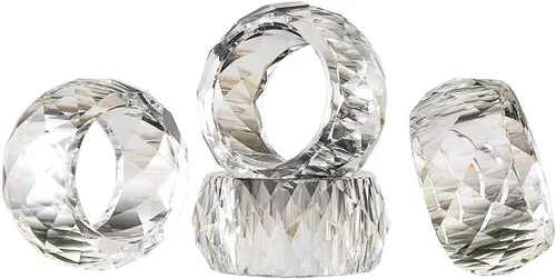 Miniatura 5 de Juego de 12 servilleteros de cristal, juego de 12 pulgadas, decoración de Navidad para mesa y fiesta de boda