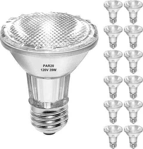 Miniatura 8 de PAR20 Bombillas halógenas, 39 W de alto rendimiento (reemplazo de 50 W) PAR20 bombilla de inundación, regulable, 120 V, 1755 lúmenes, 2700 K, blanco