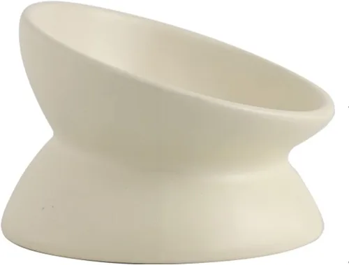 Miniatura 10 de Cuenco elevado de cerámica para gatos, cuencos de comida para gatos inclinados, de cerámica, apto para bigotes, antivómitos y reduce la carga