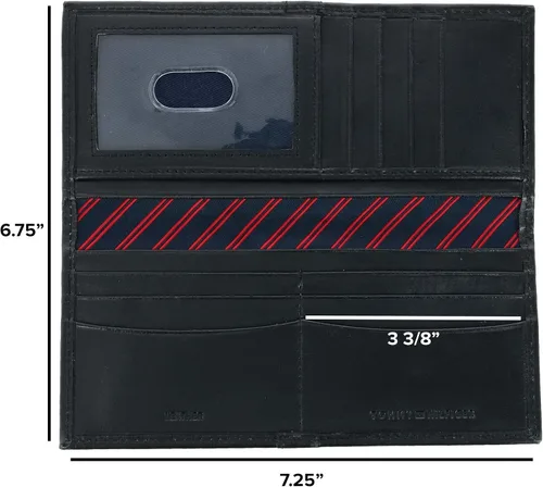 Miniatura 4 de Tommy Hilfiger Cartera clásica para hombre con ventana de identificación y múltiples ranuras para tarjetas