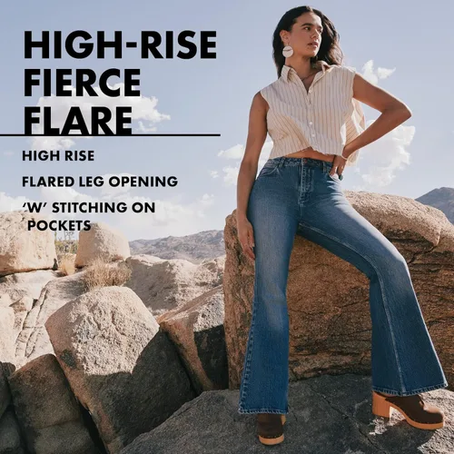 Miniatura 5 de Wrangler Faros de cintura alta para mujer