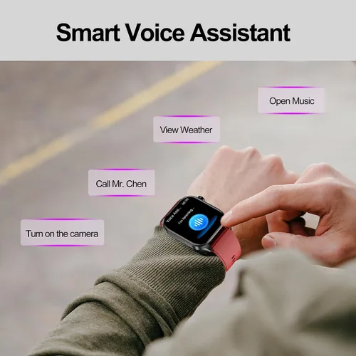 Miniatura 7 de Reloj inteligente para hombres y mujeres, pantalla AMOLED a color de 2.04 pulgadas, frecuencia cardíaca 24/7, oxígeno en sangre, presión arterial