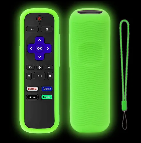 Miniatura 10 de Funda protectora de silicona para control remoto de Roku Funda universal para control remoto Roku de TCL Hisense con rastreador, luz