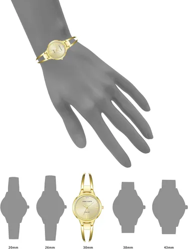 Miniatura 5 de Anne Klein - Reloj de brazalete con esfera de diamante auténtico para mujer
