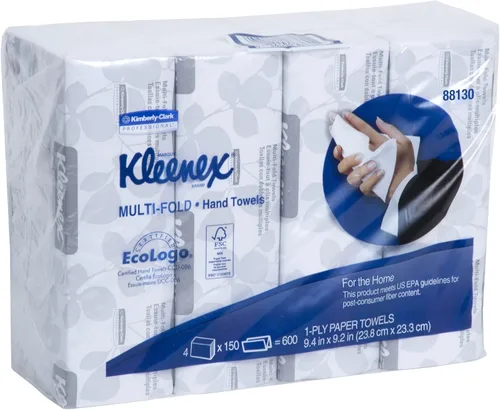 Kleenex(R) - Toallas de mano multipliegues, 150 toallasmanga, paquete de 4 mangas, 150 unidades (paquete de 4)