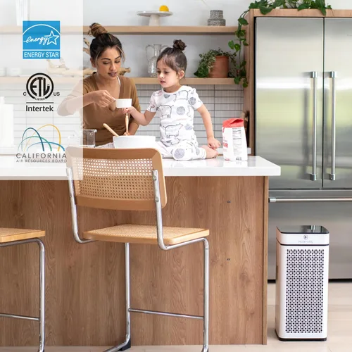 Miniatura 4 de Purificador de aire Medify MA-40 con filtro True HEPA H13 Cobertura de 167 metros cuadrados en 1 hora para humo, incendios forestales, olores