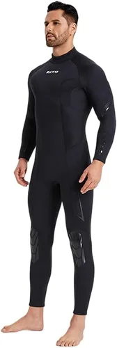 ZCCO Traje de neopreno de 0.118 pulgadas (0.118 in) de cuerpo completo de manga larga con cremallera en la espalda, traje térmico para deportes