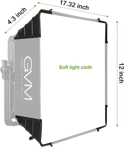 Miniatura 7 de GVM - Difusor plegable con rejilla de colmena para luz de video LED RGB 1500D, adecuado para iluminación de estudio, fotografía de retrato