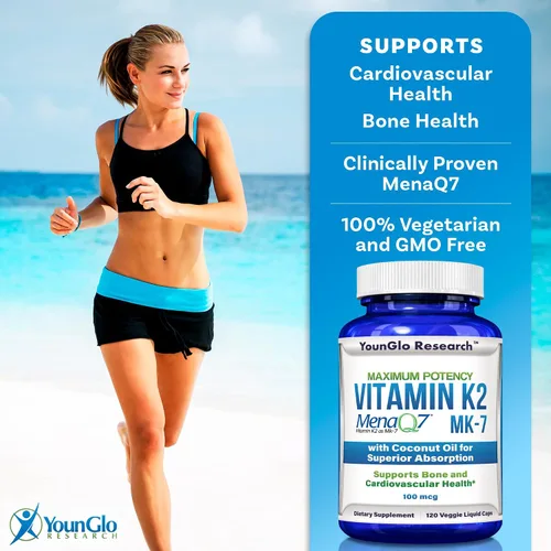 Miniatura 3 de Vitamina K2 MK7 (MenaQ7) 100 mcg con aceite de coco para una absorción superior, suplemento de salud dietética, 120 cápsulas líquidas veganas