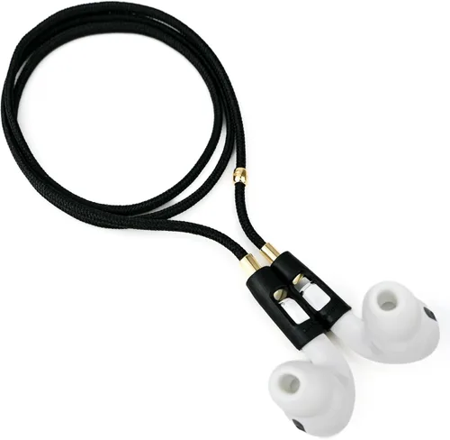 Tapper Correa de nailon para AirPods y AirPods Pro (negro/oro de 18 quilates)