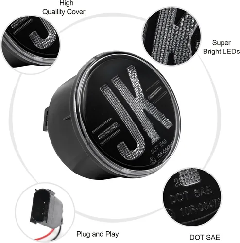 Miniatura 5 de Luces direccionales para Wrangler JK 2007-2017, 2 luces LED de circulación diurna LED, lámpara de señal de giro ámbar frontal, luz indicadora