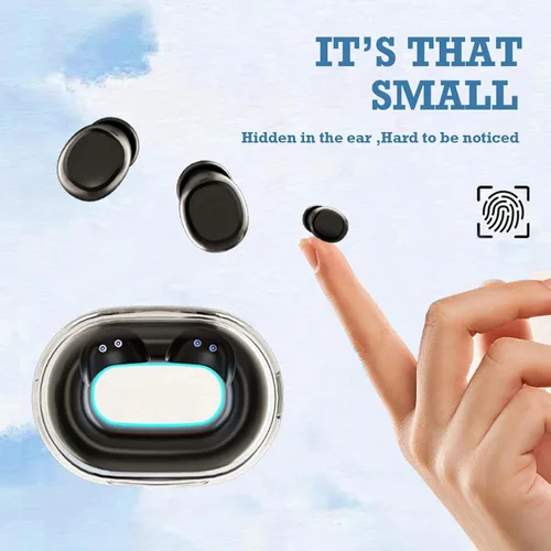 Miniatura 4 de Xmenha Mini auriculares invisibles pequeños Bluetooth para dormir para orejas pequeñas, de perfil bajo, pequeños, ocultos, discretos, más pequeños