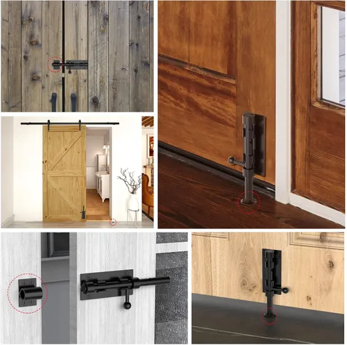 Miniatura 7 de Pestillo de perno de barril, perno deslizante, cerradura de puerta de puerta, herrajes de 6.3 pulgadas, resistente, acero inoxidable 304, cerradura