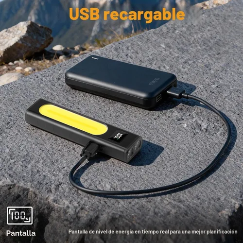 Miniatura 4 de Linternas recargables de alto lúmenes 1800, linterna plana EDC con magnética, linterna de bolsillo de 11 modos súper brillante, luces LED tácticas