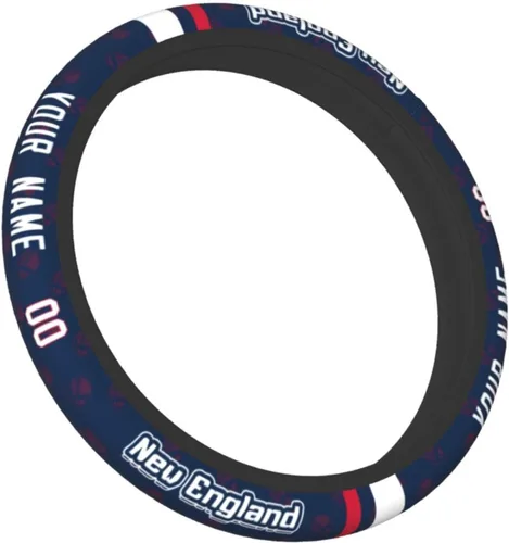 Miniatura 3 de Fundas para volante personalizadas de fútbol de New England, funda antideslizante y absorbente de sudor para la mayoría de vehículos sedán, camión