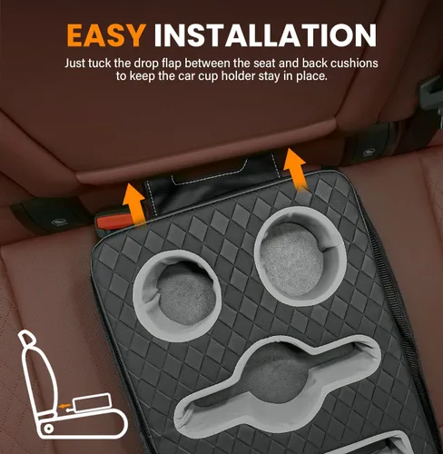 Miniatura 4 de Soporte para tazas de coche, soporte para tazas en el asiento trasero del coche, organizador para cama de camión, bandeja expandible para botes