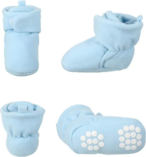 Miniatura 4 de 3 pares de botines unisex de forro polar con 3 pares de calcetines para bebés