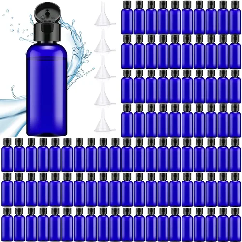 Miniatura 9 de Eccliy 100 Pack 2 oz Plastic Bottles Travel Lotion Bottle Squeeze Container Plastic Bottles with Caps Small Travel Empty Refillable Toiletry