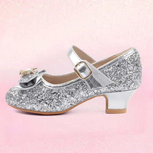 Miniatura 3 de PANDANINJIA Zapatos de vestir para niñas, zapatos Mary Jane para niñas, tacones bajos para niñas pequeñas, flores, boda, fiesta, escuela