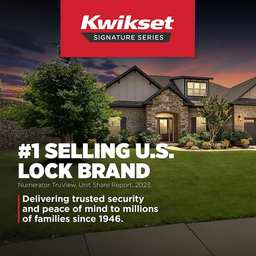 Miniatura 7 de Kwikset Hancock - Pomo de puerta interior de privacidad con cerradura, manija de puerta para baño y dormitorio, perilla de puerta con cerradura