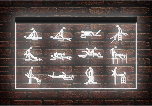 Miniatura 7 de 180029 Sex Funny Posture - Letrero de neón con luz nocturna LED para adultos, tienda de tienda, bar, pub, hombre, cueva