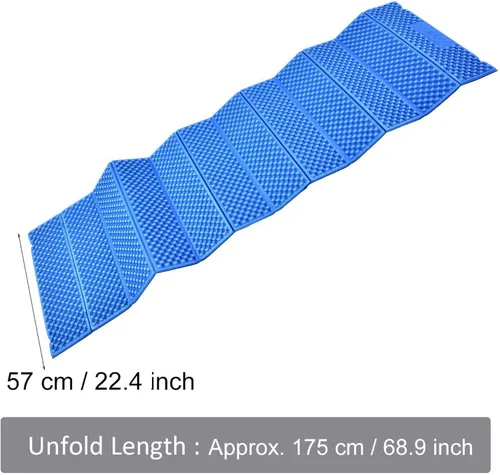 Miniatura 2 de Almohadillas de espuma para dormir, colchón plegable de espuma de célula cerrada, impermeable para dormir al aire libre para mochileros y senderismo