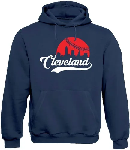Miniatura 11 de Xtreme Apparrel Cityscape Skyline - Sudadera con capucha para hombre para fanáticos del béisbol