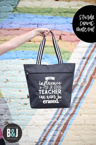 Miniatura 13 de Brooke & Jess Designs Teacher Tote Bag for Work - Teacher Handbag Gifts for Women, Teacher Bag Best Teacher Appreciation Gift