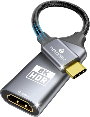 Adaptador USB C a HDMI 2.1, compatible con 8K @60Hz y 4K 120Hz, HDR dinámico, Thunderbolt 3/4/5, puerto USB 4, adaptador tipo C a HDMI para MacBook