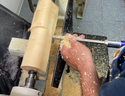 Miniatura 6 de Simple Woodturning Tools Juego de 5 herramientas de torneado de madera de carburo más mango intercambiable (mango azul zafiro), fabricado en Estados