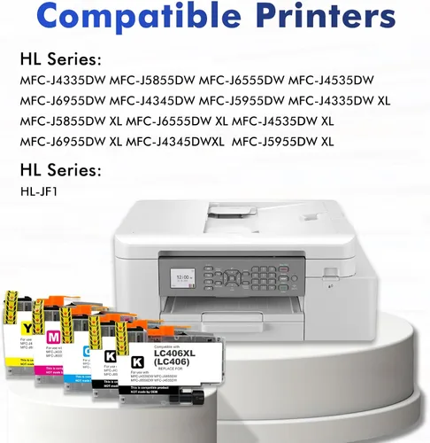 Miniatura 2 de LC406 LC406XL - Cartuchos de tinta para impresora Brother LC406 MFC-J4335DW MFC-J5855DW MFC-J6555DW MFC-J4535DW MFC-J6955DW