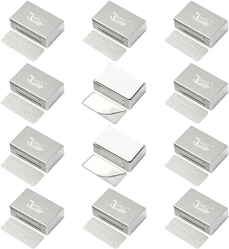 Miniatura 11 de Jiayi - Imanes adhesivos para puerta de gabinete, paquete de 4 cierres magnéticos para puerta de gabinete, cierre magnético adhesivo para gabinete