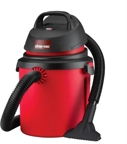 Shop-Vac 5890489 Aspiradora húmeda/seca de 4 galones de 4.0 caballos de fuerza, 1.25 pulgadas de diámetro x 4 pies, cable de 6 pies, ideal para