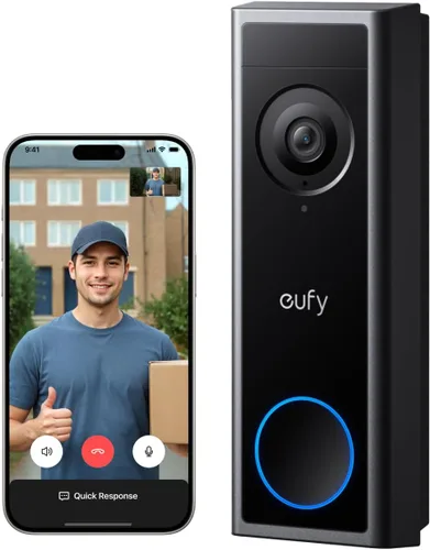 Miniatura 8 de eufy Security Cámara de Timbre de Video C31, Paquete de Batería Recargable Extra, 2K FHD, Opciones de Alimentación Dual, Llamada de Video en Vivo