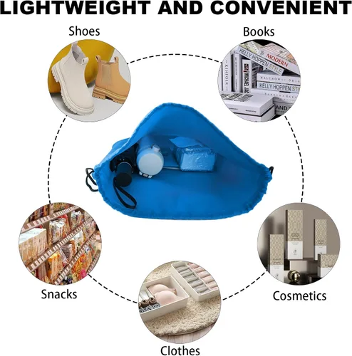 Miniatura 3 de GoodtoU Bolsas de cordón Mochila con cordón Bolsas de cincha Mochila de cuerda a granel Bolsa de deporte Nylon Draw String, Azul, Cordón