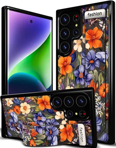 Miniatura 103 de Compatible para Samsung Galaxy S23 Funda Bonita con Correa Soporte Dedo Kickstand, Fundas de Silicona Geniales de Diseñador Funda Cover - Mariposa