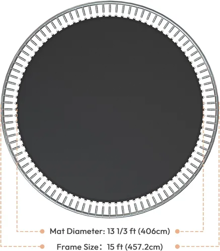 Miniatura 2 de AW Trampoline Mat & Pad Replacement Kit with 96V-Ring Fits 15 ft Trampoline Frame