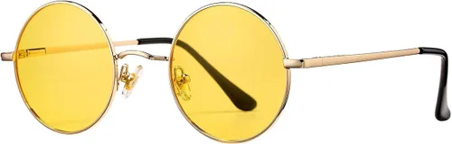 Miniatura 7 de PORADAY Circle Lennon - Gafas de sol redondas polarizadas estilo hippie pequeño círculo