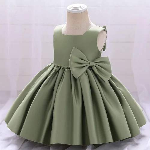 Miniatura 3 de IADOER Girl Flower Dress Sleeveless Flower Princess Wedding Dress for Toddler and Baby Girl