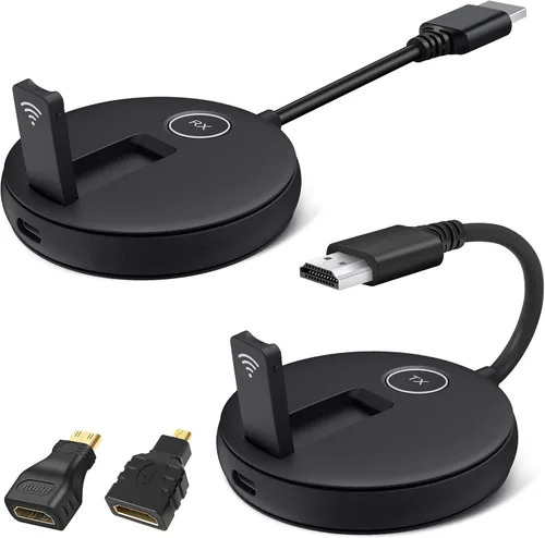 Kit de transmisor y receptor HDMI inalámbrico. Extensor inalámbrico HDMI compatible con frecuencias de 2.4/5 GHz para transmisión de video y audio