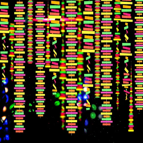 Miniatura 10 de Serpentinas de guirnalda de papel de neón redondas UV de 115 pies, decoraciones de luz negra para suministros de fiestas que brillan y decoraciones