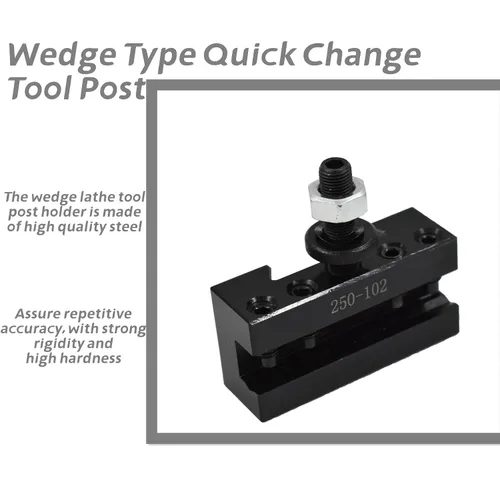 Miniatura 3 de waltyotur 2 piezas AXA Quick Change Tool Post 250-102 Tipo de cuña Poste de herramienta de cambio rápido 6-12 pulgadas Torno Swing