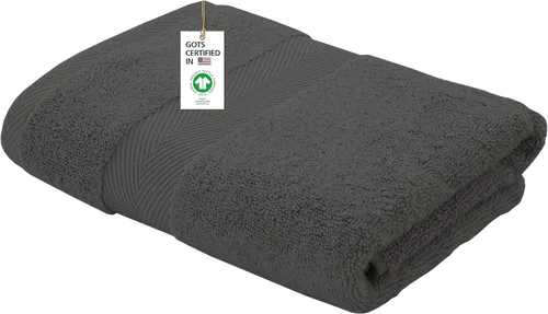 Miniatura 52 de Toallas 100% algodón orgánico de 22.93 oz/m² de felpa al tacto de secado rápido, paquete de 12 toallas de lavado de algodón orgánico, certificado
