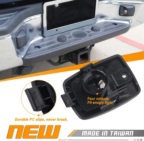 Miniatura 2 de HERCOO Lámpara para Placa de Vehículo LED Lente Blanca Focos Negros Compatible con Camioneta 2005-2015 Tacoma 2002-2013 Tundra, Carcasa Trasera