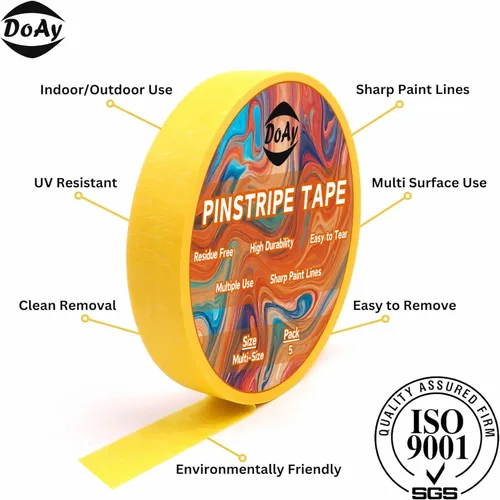 Miniatura 2 de 5 Rollos de Cinta de Rayas Finas - Cinta de Enmascarar 1/16", 1/8", 1/4", 1/2", 3/4" - Cinta de Enmascarar Fina para Pintores Automotriz